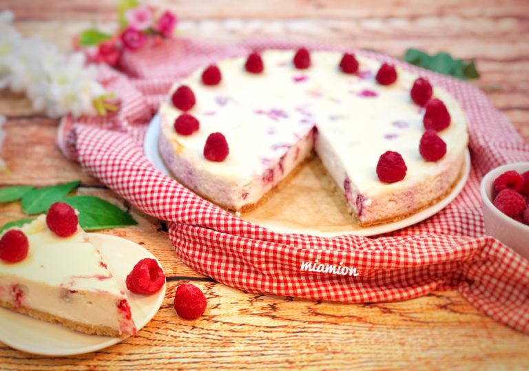 Cheesecake cuit aux framboises