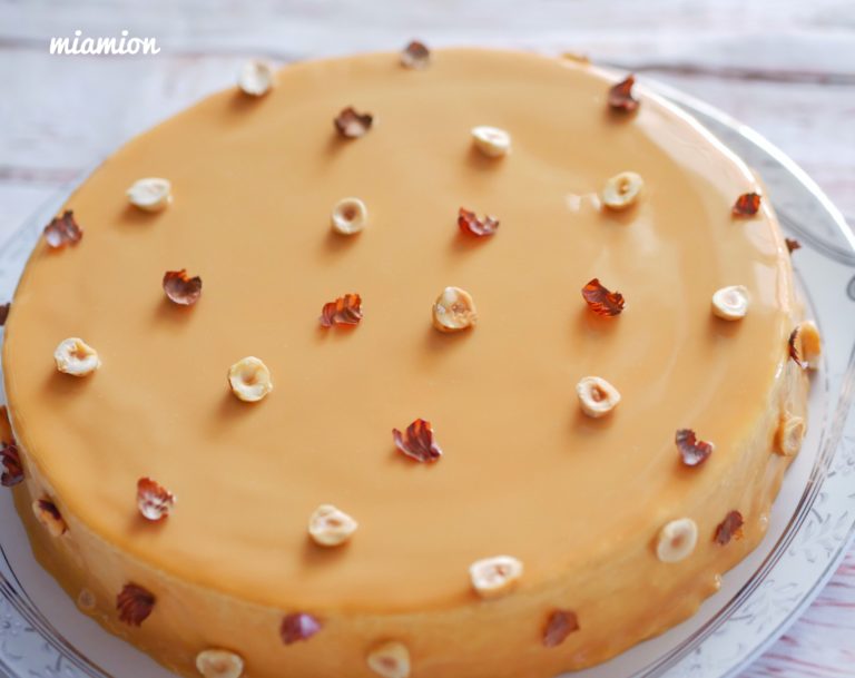 Entremet noisette caramel