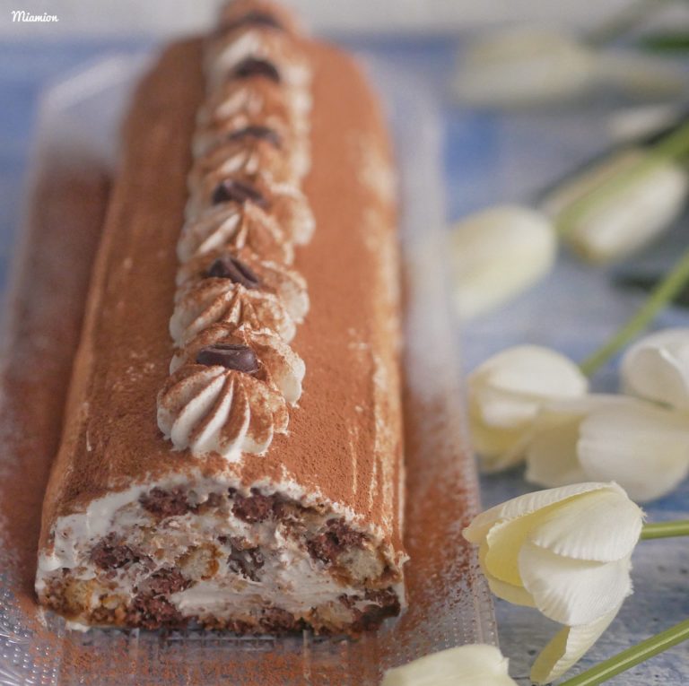 Tiramisu roulé sans oeufs