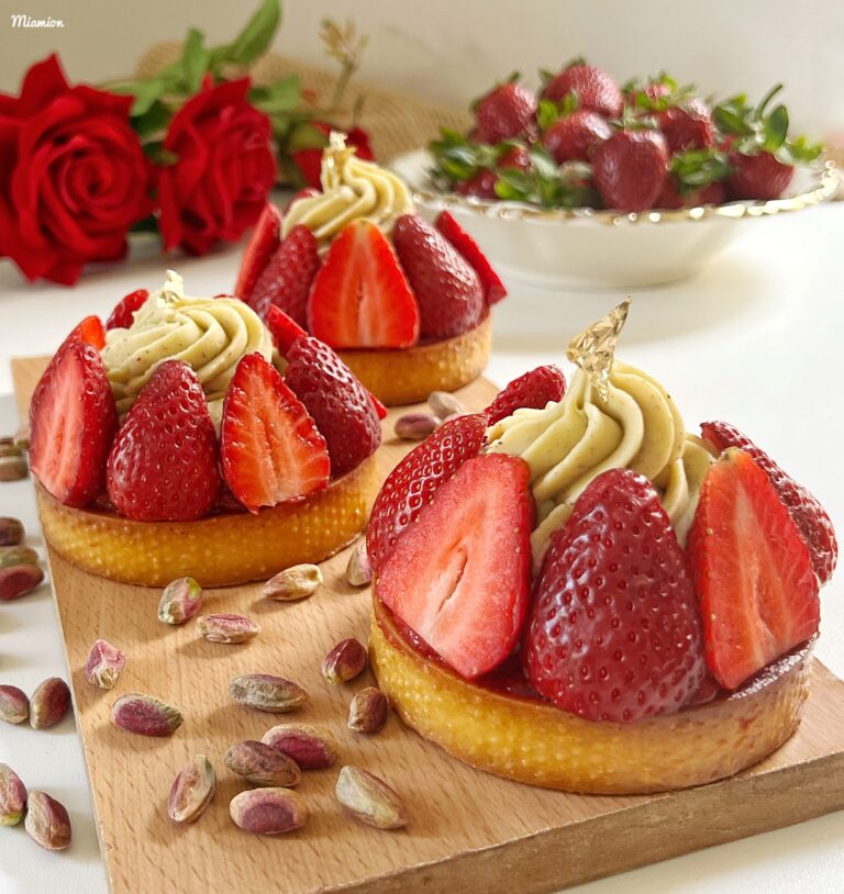 Tartelettes fraises pistaches